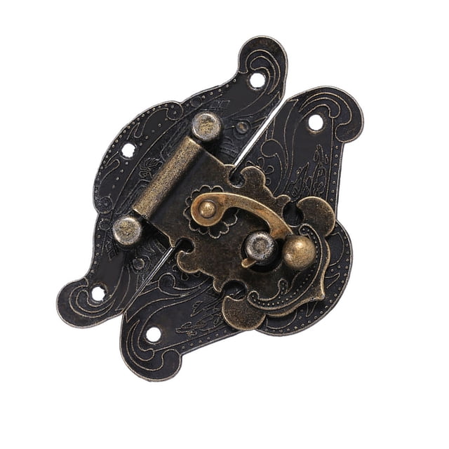 Cerradura Decorativa Vintage, Cerrojo, Placa De Bloqueo De Pecho, Joyero, Gabinete, Diseño Especial Retro Para Caja De Herramientas De Antigua
