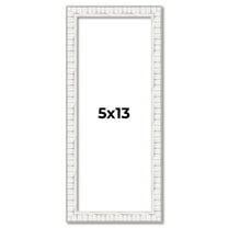 5x13 In Frame White Real Wood Picture Frame Width 0.75 inches | Interior Frame Depth 0.5 inches |
