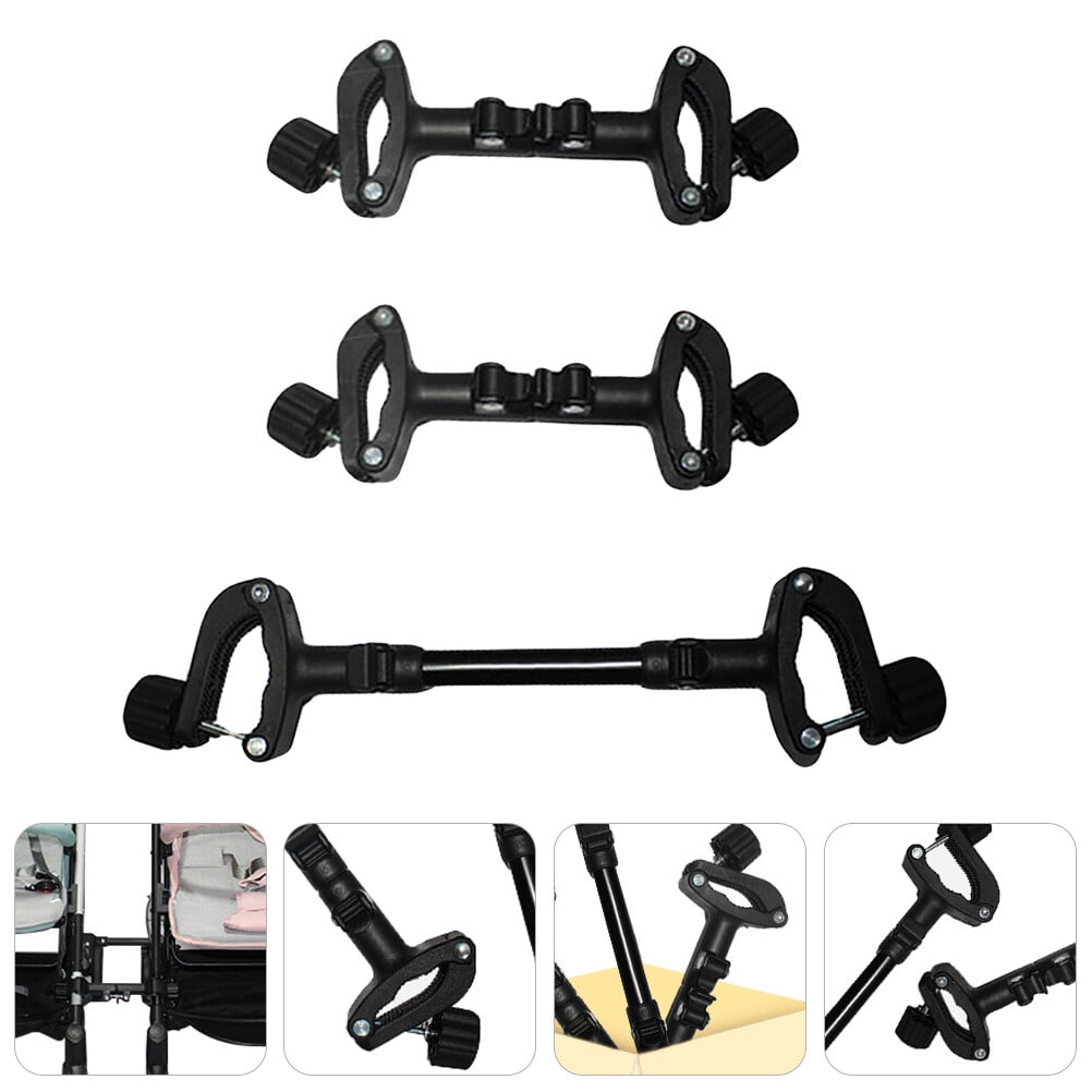 LEORX Adjustable Baby Stroller Connector Black 1Set 9.4X3.5X1.2In