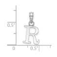 thumbnail image 3 of Diamond2Deal 14K White Gold Block Letter R Initial Pendant for Women, 3 of 6