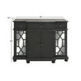 thumbnail image 4 of DecMode Wood Glam Cabinet with Geometric Mirror, Black, 43"W, 4 of 15
