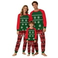 thumbnail image 6 of Uaswgudfs Christmas Family Matching Pajamas Dad’s Set, Snowflake & Plaid Print Long Sleeve Crew Neck Top + Dual Pocket Pants, Festive Holiday Sleepwear for Dad – Walmart Bestseller, 6 of 7