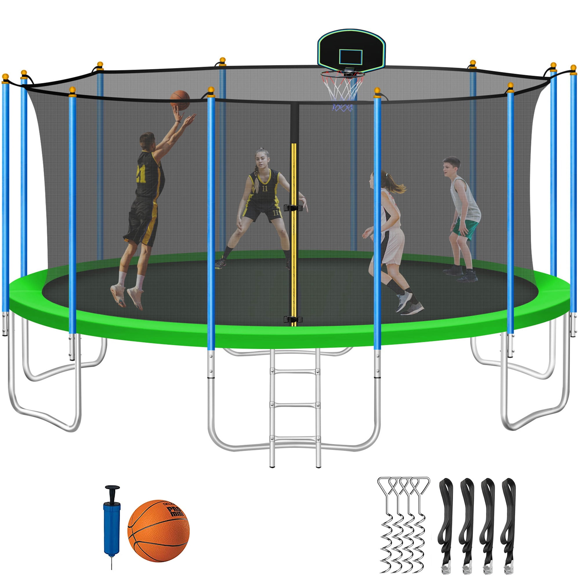 CITYLE 16 FT 1500 LBS Trampoline for Adults and 10 Kids, No Gap Design