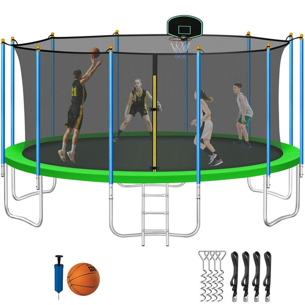 CITYLE 16 FT 1500 LBS Trampoline for Adults and 10 Kids, Heavy Duty ...