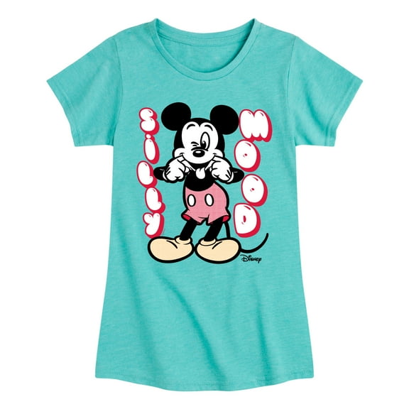 Disney - Mickey & Friends - Silly Mood - Mickey Sticking His Tongue Out - Toddler And Youth Girls Short Sleeve Graphic T-Shirt