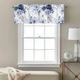 thumbnail image 3 of Spring Floral Valance Curtain Classic Blue Gradient Flowers Window Valances Rod Pocket Short Curtains Window Treatments for Kitchen Bedroom Bathroom Laundry 42" x 18", 3 of 9