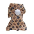 thumbnail image 3 of Dog Warm Dog Plush Clothes 4 Leg Wear Buttons Rainbow Printed Warm Winter Hooded Outerwear of Animals Wrap, 3 of 5