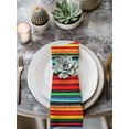 thumbnail image 3 of nqOlkjepod Colored Stripes Cloth Napkins Set of 4 Reusable Dinner Napkins, Abstract Striped Red Green Blue Striped Cocktail Napkin Washable Table Napkins for Wedding/Party/Baby Shower 20"x20", 3 of 8