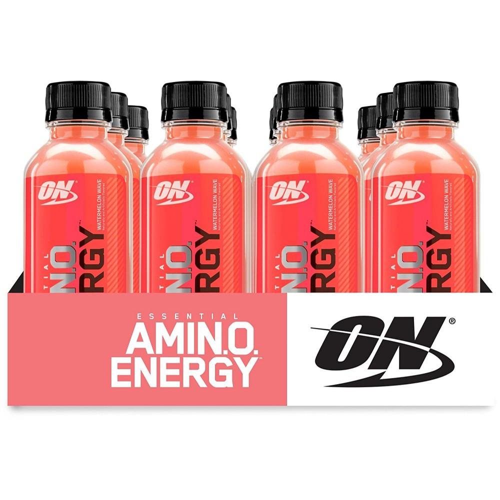 Optimum Nutrition Amino Energy Drink, Watermelon, 16 Fl Oz, 12 Ct