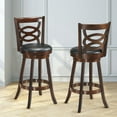 thumbnail image 4 of Costway Set of 2 Bar Stools 29'' Height Wooden Swivel Backed Dining Chair Home Kitchen, 4 of 7