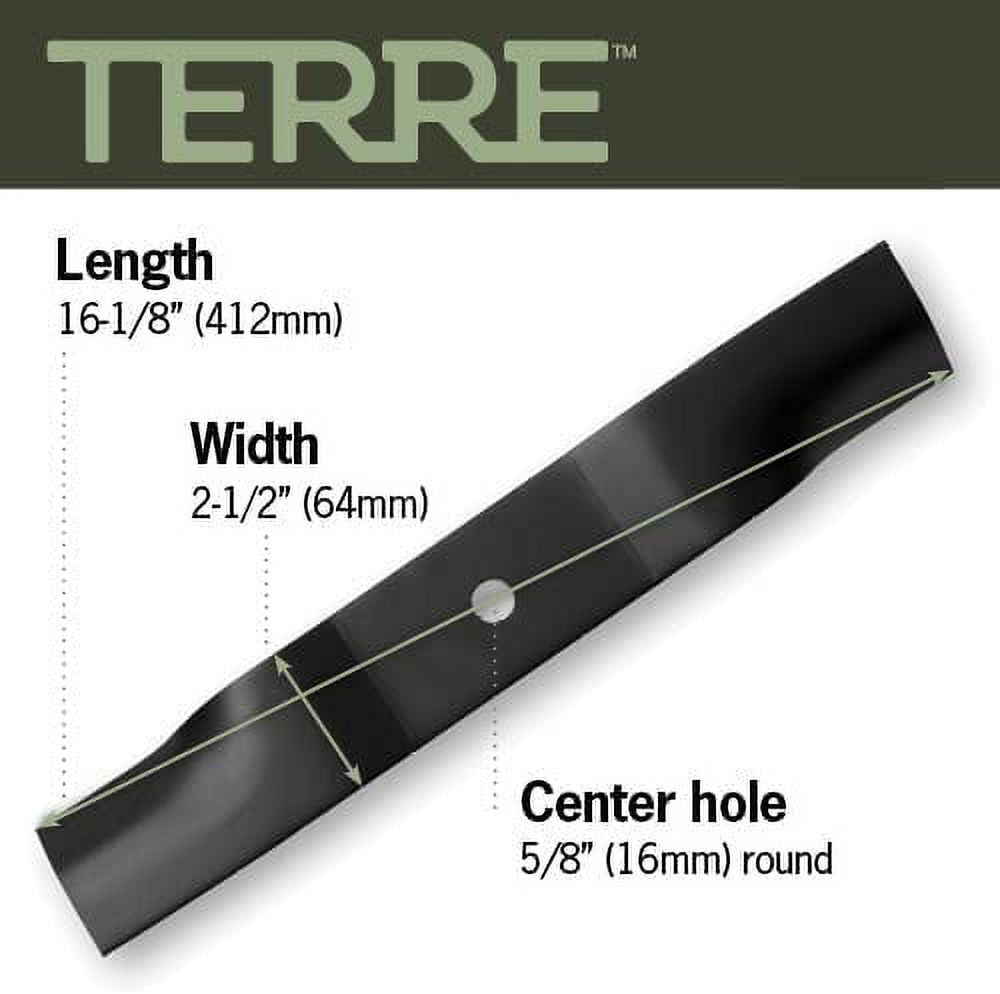 Terre Products, 3 Pack Hi Lift Lawn Mower Blades, 48 Inch Deck, Compatible with Ariens, Gravely, Replacement for 450200, 00450200, 02982000