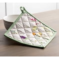 thumbnail image 3 of Maison d' Hermine Botanical Fresh 100% Cotton Set of Oven Mitt (7.5 Inch by 13 Inch) and Pot Holder (8 Inch by 8 Inch) for BBQ | Cooking | Baking | Grilling | Microwave | Barbecue | Spr, 3 of 4