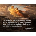 thumbnail image 2 of ArtsyQuotes 32x26 Black Ornate Wood Framed with Double Matting Museum Art Print Titled - Bible Verse Quote 2 Corinthians 5:1, Louis Janmot - Poem of the Soul 17 The Ideal, 2 of 4