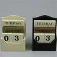 thumbnail image 2 of Wooden Perpetual Calendar Vintage Blocks Table Calendar for Desk Office Home Bedroom, 2 of 3