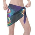 thumbnail image 3 of Disketp Magic Mushrooms ,Fireflies Women Swimsuit Cover Up Short Chiffon Summer Beach Sarong Bikini Wrap Skirt Bathing Suit, 3 of 7
