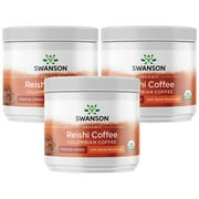 Swanson Organic Reishi Coffee Colombian - Freeze-Dried w/Reishi Mushroom 3 Pack
