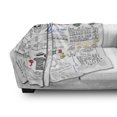 thumbnail image 2 of Venice Soft Flannel Fleece Throw Blanket, Venezia Calligraphy with Elements Symbolizing Italy Drawn by Hand, Cozy Plush for Indoor and Outdoor Use, 70" x 90", Charcoal Grey Multicolor, by Ambesonne, 2 of 5