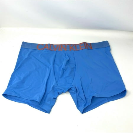 Calvin Klein Men's Underwear Microfiber Boxer Brief Blue Logo