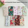 thumbnail image 2 of Stylish Exquisite Flower Pattern TPU Phone Case for Samsung Galaxy S23 S22 S21 Ultra Plus FE Cute Floral Comfortable Soft Cover for Women and Girl(White Purple,S22 Plus), 2 of 7