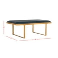 thumbnail image 5 of SAFAVIEH Millie Modern Glam Loft Bench/Coffee Table, Navy/Gold, 5 of 7