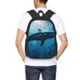 thumbnail image 4 of Balery Ocean Dolphin Fish School Mochila para hombre y mujer - Tela Oxford 600D resistente - Gran capacidad, resistente al agua, ideal para la escuela, viajes y senderismo, 4 of 6
