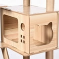 thumbnail image 5 of XIANERS Cat Tree, Cat Tower for Indoor Cats, 51.18-Inch Cat Condo with Scratching Posts, Hammock, Plush Perch ,Sisal Scratching Posts, Cat Condo & Hangisng Basket, 5 of 8