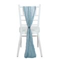 thumbnail image 6 of Balsa Circle 5 Dusty Blue Gauze Cheesecloth Cotton Chair Sashes Wedding Party Events Reception Decorations Supplies, 6 of 7