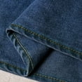 thumbnail image 5 of VIWORLD Women's Spring & Fall Denim Style Blouse - Puff Sleeve Design with Stand Collar & Bow Detail Dark Blue，S, 5 of 7