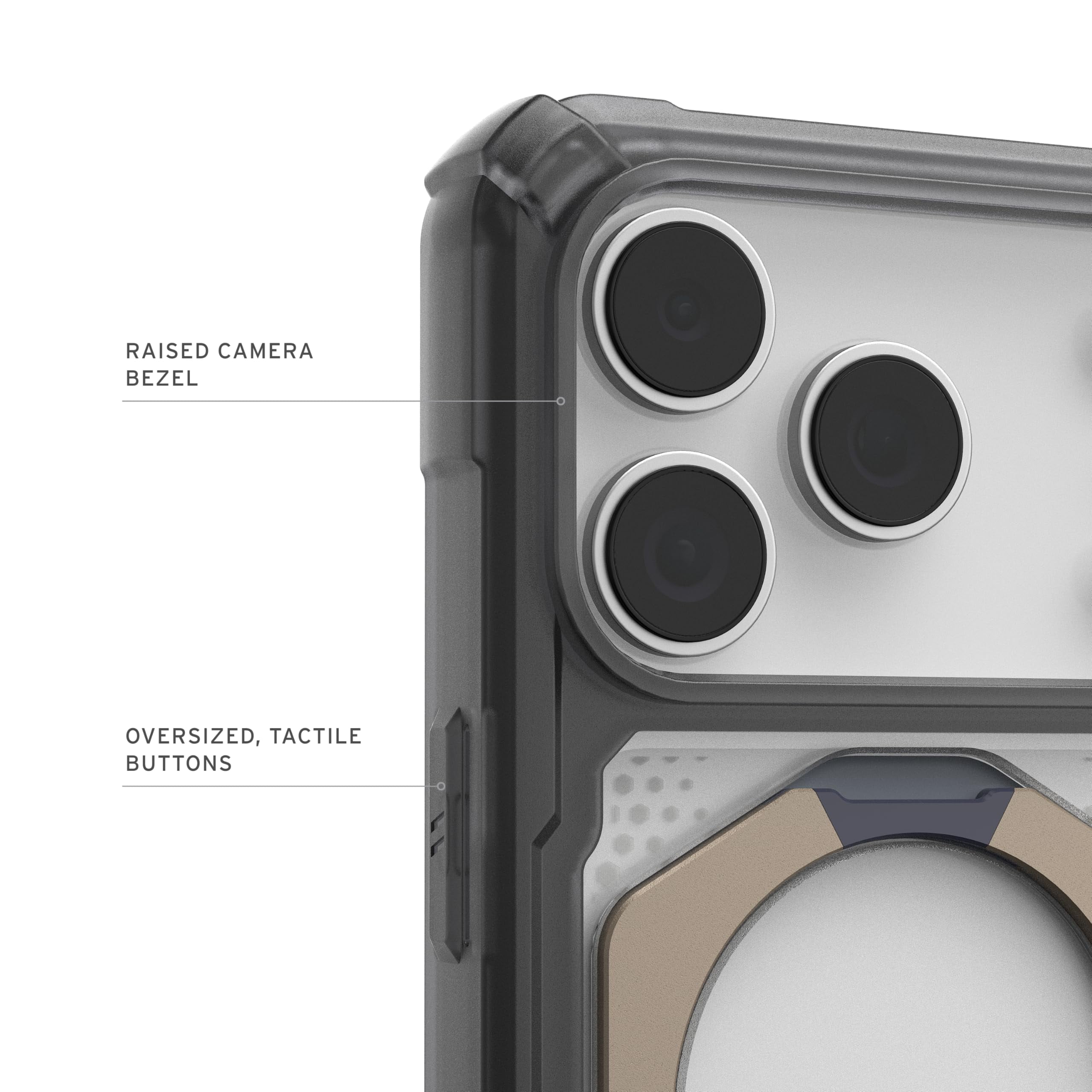 UAG iPhone 17 Pro Case with Kickstand Plasma XTE - Compatible with MagSafe Transparent Military Grade Protective Cover, Ash/Titanium