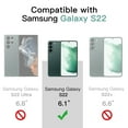 thumbnail image 2 of JETech Case for Samsung Galaxy S22 5G 6.1-Inch, Non-Yellowing Shockproof Bumper Protective Phone Cover, Anti-Scratch Hard PC Back (Green), 2 of 6