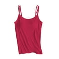 thumbnail image 4 of NIEWTR Camisole Tops for Women Adjustable Spaghetti Tank Tops with Built in Bras for Under Clothes Workout Yoga Cami Shirts（A01-Wine,XL), 4 of 4