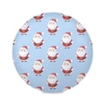 thumbnail image 3 of Round Placemats Set of 6 Heat Resistant Washable Kitchen Table Decorations 15.4in Cartoon Santa Claus Tile Pattern, 3 of 7