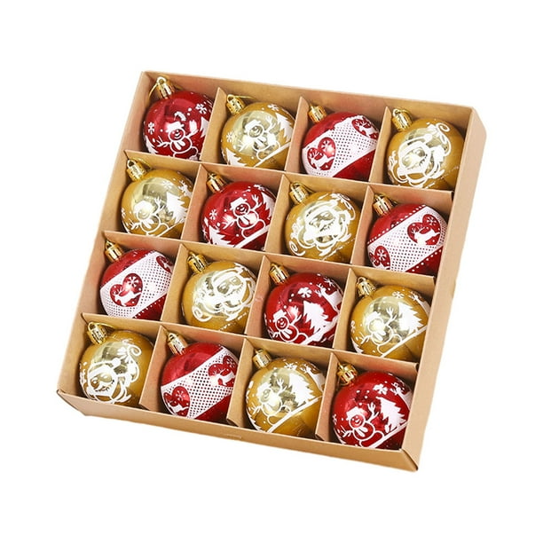Cateissary Bolas colgantes navideñas exquisitas de plástico, además de decoraciones navideñas para árboles, bolas navideñas Kits de decoración para fiestas uno