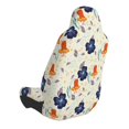 thumbnail image 3 of Picia Flower Leaves Print Waterproof Sweating Car Seat Cover for Post Gym Workout, Running, Beach and Hiking, Universal Fit Anti-Slip Bucket Seat Protector, 3 of 5