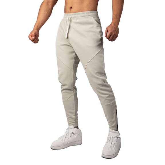 Kureaily Men's Retro Slim Fit Sporty Loose Trouser Leg Zipper Drawstring Casual Outdoor Long Pants Cargo