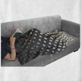 thumbnail image 6 of Geometric Soft Flannel Fleece Throw Blanket, Minimalist Big Little Squares with Inner Little Rhombus Pattern Futuristic, Cozy Plush for Indoor and Outdoor Use, 50" x 70", Grey Cream, by Ambesonne, 6 of 6