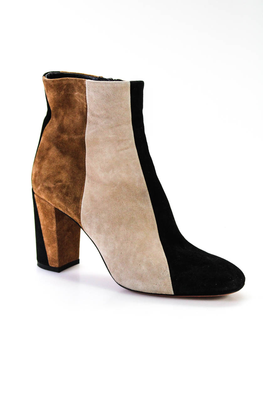 Pre-owned|Santoni Womens Suede Striped 