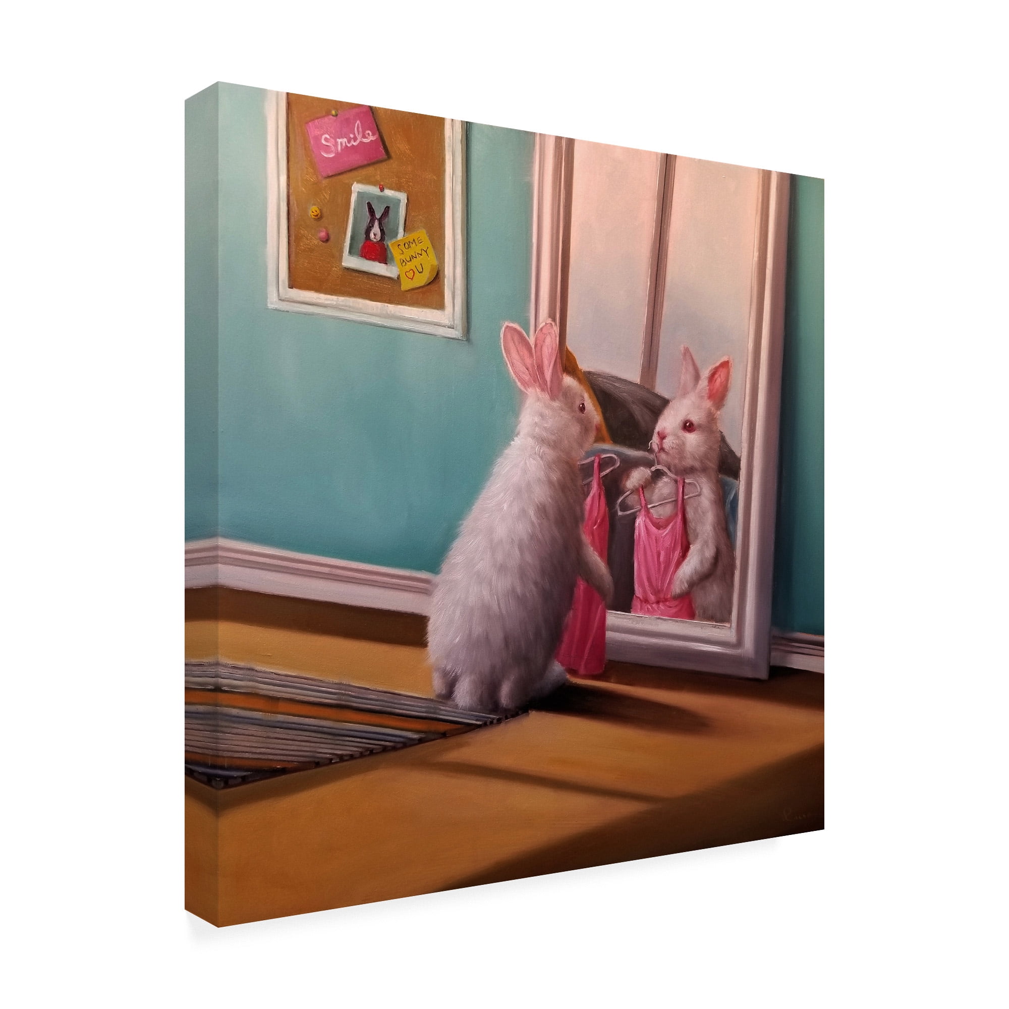 Trademark Fine Art 'Date Night Rabbit' Canvas Art by Lucia Hefferna