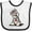 White and Black, variant on Inktastic Butternut Yorkie Boys or Girls Baby Bib