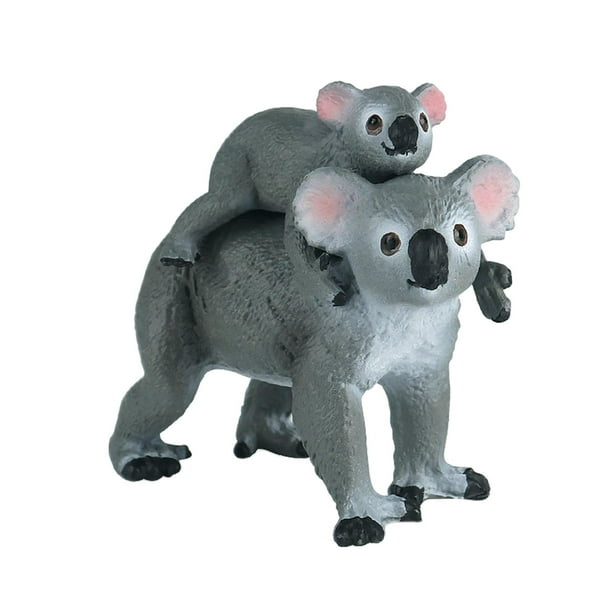 Figura de juguete de oso Koala, figuras de oso Koala, figuras de animales del bosque, juguete para adorno, juguete cognitivo, juguetes educativos,