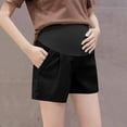 thumbnail image 5 of Delliss Maternity Ruffle Shorts for Women Summer Stretchy Yoga High Waist Pregnancy Shorts With Pockets, 5 of 8