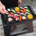 thumbnail image 2 of Vegetable Grill Basket,Nonstick Grill Pan 14.6 "x11.4 Thicken Grilling Topper BBQ Accessory for Grilling Veggie, Fish, Shrimp, Meat, Camping Cookware (No Hand), 2 of 3