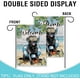 thumbnail image 4 of Bandera decorativa pequeña para jardín con diseño de perro labrador negro, ideal para la playa, el jardín, el césped y el exterior, ideal como regalo para amantes de los perros, con forma de anillo, 4 of 6