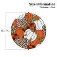 thumbnail image 3 of Bingfone Vintage Various Pumpkins Leopard Orange White Leather Drinks Coasters With Set Of 6,Suitable For Home Kitchen,Coffee Cup Coasters Home Gift, 3 of 9