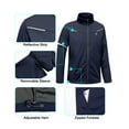 thumbnail image 2 of Little Donkey Andy Men's Softshell Jacket - Lightweight, Waterproof, Detachable Sleeves for Golf, Hiking, Cycling, and Running Blue L, 2 of 7