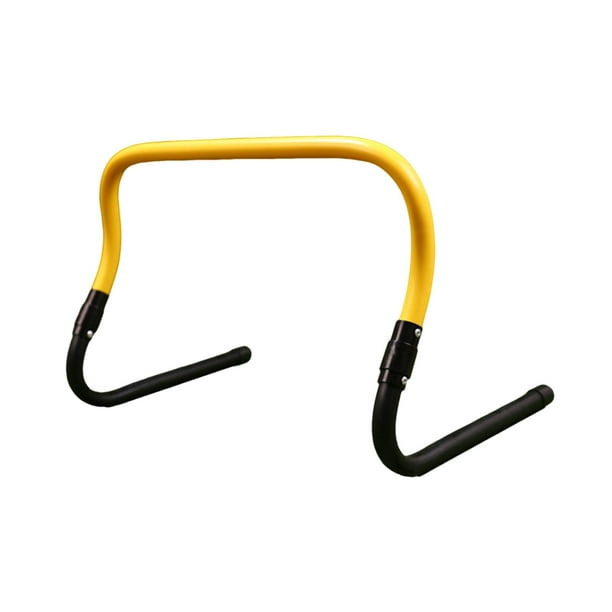 Barra de salto de para entrenamiento de agilidad, ligera, de velocidad y ajustable, para juegos, entrenamiento, y fitness. Amarillo Negro