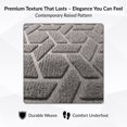 thumbnail image 3 of Evideco Heavy-Duty Dirt-Trapping Rubber Doormat with Raised Geometric Pattern – 30x18 Inch Gray Non-Slip Entrance Rug for Indoor Outdoor Use – Low Profile Welcome Mat for Front Door, Porch, Patio, Ga, 3 of 8