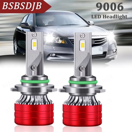 For Honda Accord Sedan 1988-2012 Pair 9006 LED Headlight Low Beam Bulbs White