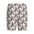 thumbnail image 2 of Lsque Chickens Peck Grain Mens Sleep Pajama Shorts,Short Pajama Pants, Cotton Ultra-Soft Knit-3X-Large, 2 of 9