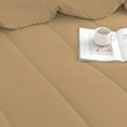 thumbnail image 5 of Light Weight & Breathable Thicker Design Comforter, 300 GSM All Season, 600-TC 100% Egyptian Cotton - OverSized King Size ( 98" x 120" ) Inches, 1pc Comforter Only, (Taupe), 5 of 6